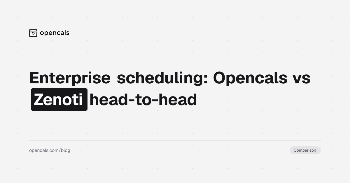 Opencals vs Zenoti - which booking platform is right for your service business